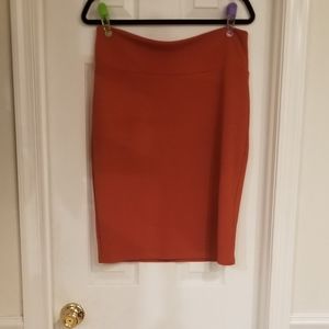 Orange Lularoe Cassie Skirt - large